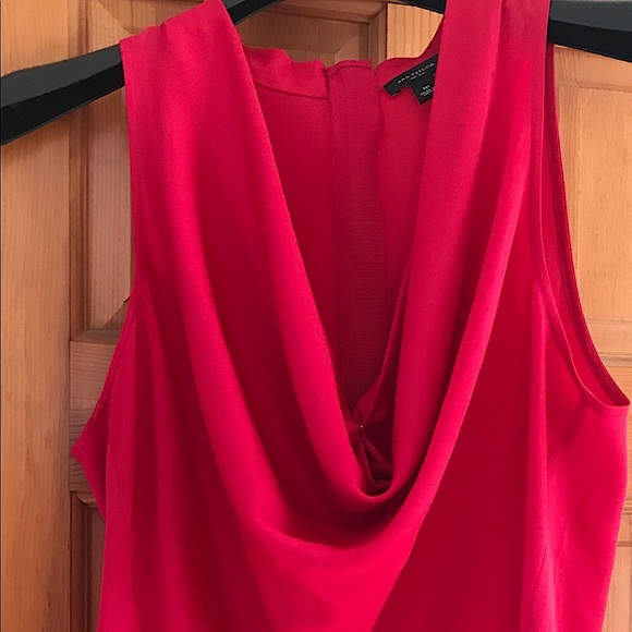 Ann Taylor silk blouse - red color - size 10 - Picture 2 of 4